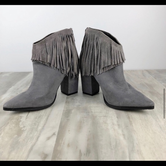 Kenneth Cole Fringe Ankle Boots - Picture 3 of 7